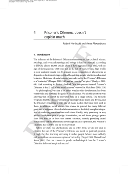 4 Prisoner`s Dilemma doesn`t explain much