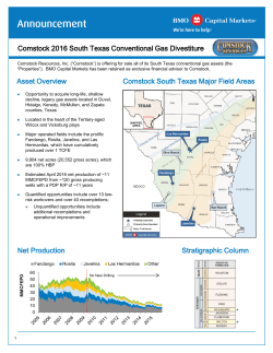 Asset Overview Comstock South Texas Major Field Areas Net