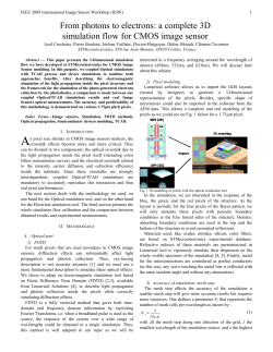 From photons to electrons: a complete 3D simulation flow for CMOS