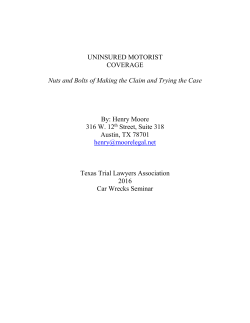 Uninsured Motorist Coverage - Law Offices of Henry Moore