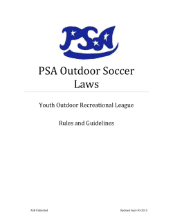 PSA Indoor Soccer Laws