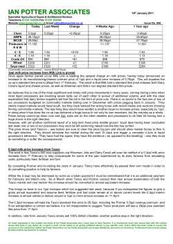 IAN POTTER ASSOCIATES 14th January 2011