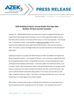 AZEK Building Products` Virtual Reality iPad App Adds Realistic 3D