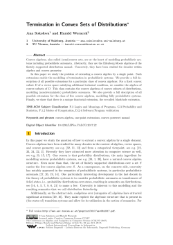 Ana Sokolova and Harald Woracek. Termination in Convex Sets of