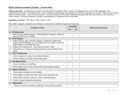 Rev. 10/11 MCAQ Compliance Inspection Checklist &ndash; Concrete