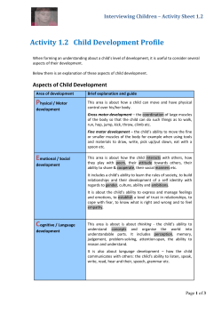 Child Development Checklist