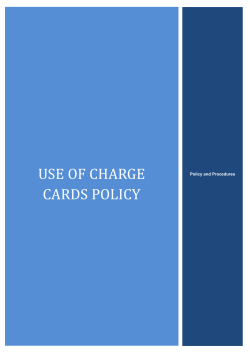 Use of Charge Cards Policy