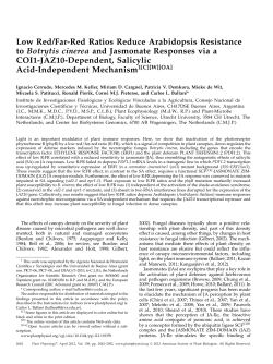 Low Red/Far-Red Ratios Reduce Arabidopsis Resistance to Botrytis