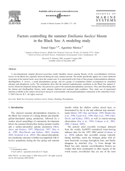 Factors controlling the summer Emiliania huxleyi