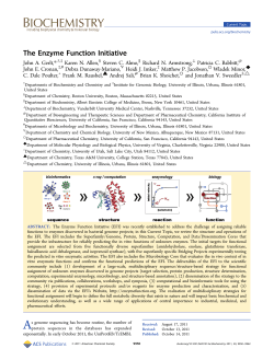 The Enzyme Function Initiative - ACS Publications