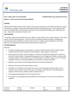 Mental Health Support Worker