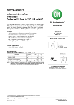 NSVP249SDSF3 Advance Information PIN Diode Dual series PIN