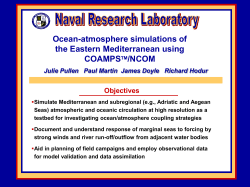 "COAMPS/NCOM simulations of the Eastern Mediterranean"