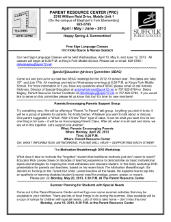 parent-teacher resource - Suffolk Public Schools