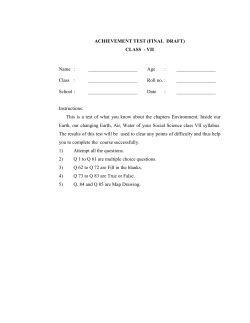 ACHIEVEMENT TEST (FINAL DRAFT)