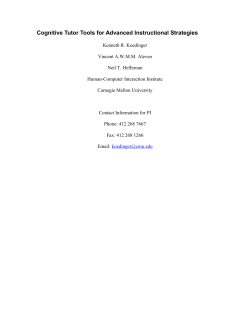 cognitive model editors - Computer Science