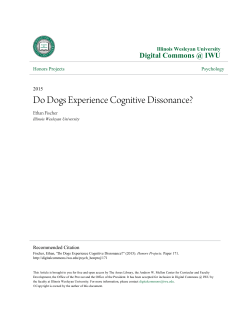 Do Dogs Experience Cognitive Dissonance?