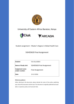 disaster in Kenya - UEAB Repository