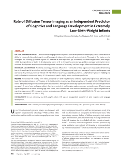 Role of Diffusion Tensor Imaging as an Independent Predictor of