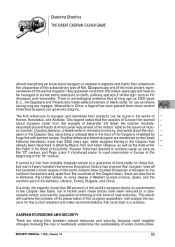 Ekaterina Shadrina THE GREAT CASPIAN CAVIAR GAME