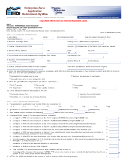 Enterprise Zone Application Submission System