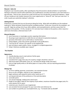 Career Readiness Packet – The Basics - My Jessup