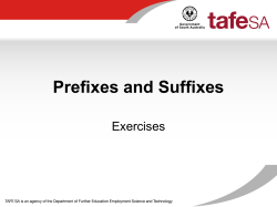 Suffixes