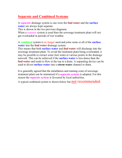 Foul Water Pipe Sizing