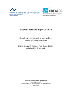 CREATES Research Paper 2010-18 Modelling energy spot prices