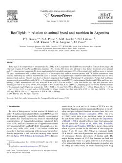 Beef lipids in relation to animal breed and nutrition in