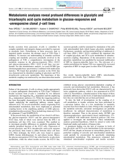 Metabolomic analyses reveal profound differences in glycolytic and