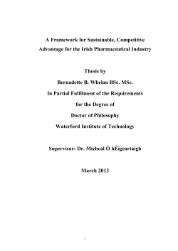 A Framework for Sustainable, Competitive