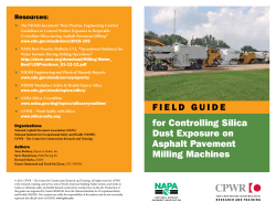 for Controlling Silica Dust Exposure on Asphalt - Silica
