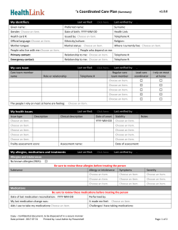 Coordinated Care Plan v.10 &ndash; EN &ndash; Summary version