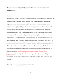 Designing and researching technology enhanced learning for the