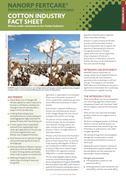 NANORP FERTCARE&reg; COTTON INDUSTRY FACT SHEET