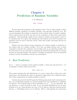 Chapter 5 Prediction of Random Variables