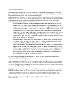 Students will be separated into two teams. Each team will try and