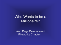 Who Wants to be a Millionaire?