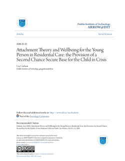 Attachment Theory and Wellbeing for the Young