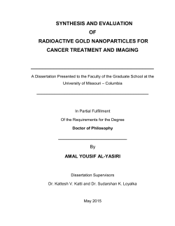 synthesis and evaluation of radioactive gold