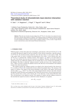 Theoretical study of ultrarelativistic laser