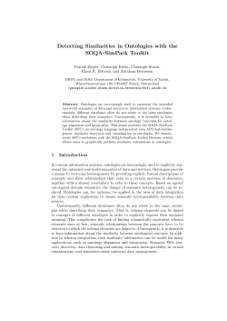 Detecting Similarities in Ontologies with the SOQA