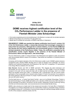 DEME receives highest certification level of the CO2