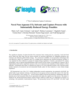 Novel Non-Aqueous CO2 Solvents and Capture Process