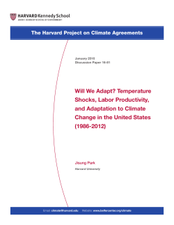 Temperature Shocks, Labor Productivity, and Adaptation to Climate