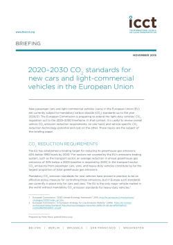 2020–2030 CO2 standards for new cars and light