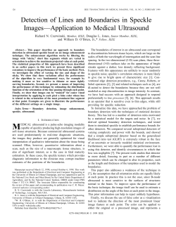 Detection Of Lines And Boundaries In Speckle