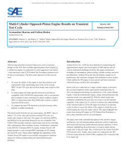 Multi-Cylinder Opposed-Piston Engine Results on