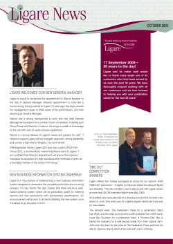 Ligare Newsletter October 2009